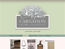 Tablet Screenshot of carnationhomefashions.com